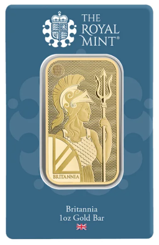 The Royal Mint Britannia 1 oz Gold Bar (New in Assay)