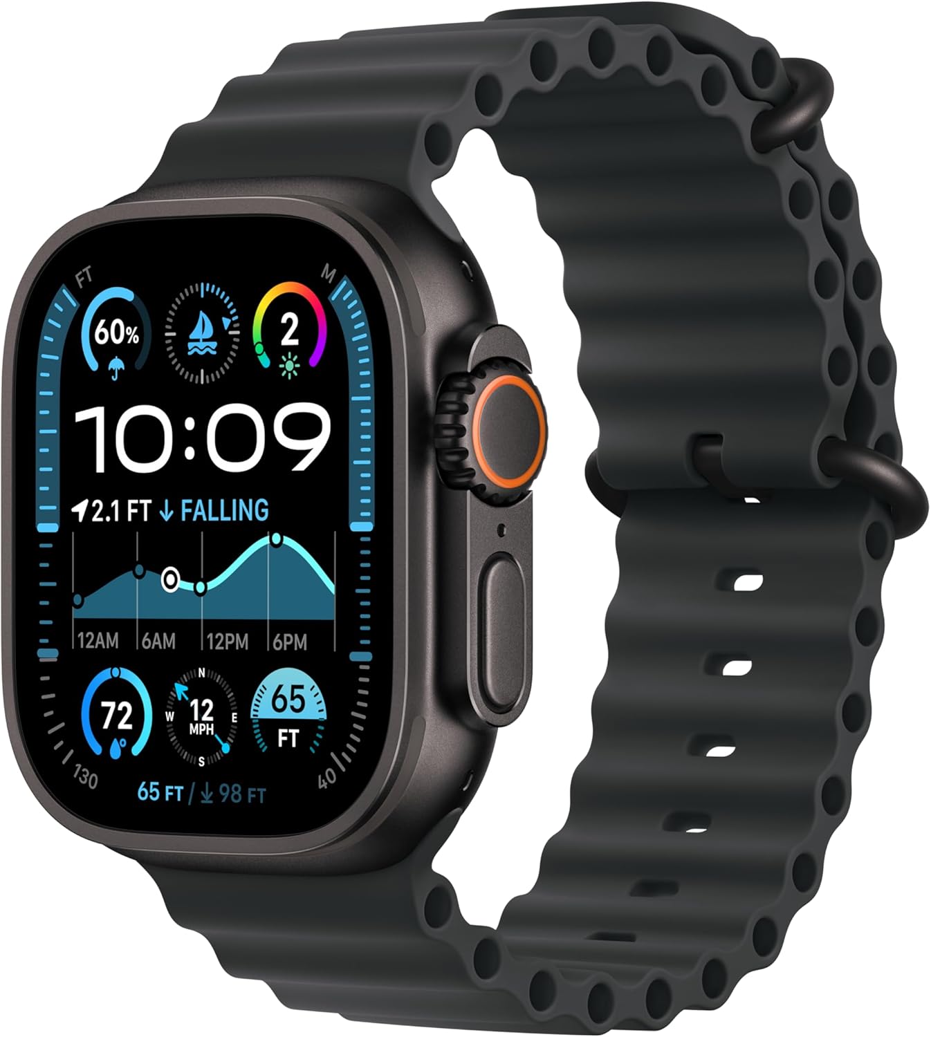 Watch Ultra 2 (GPS+Cellular) 49mm Titanium Case with Black Ocean Band