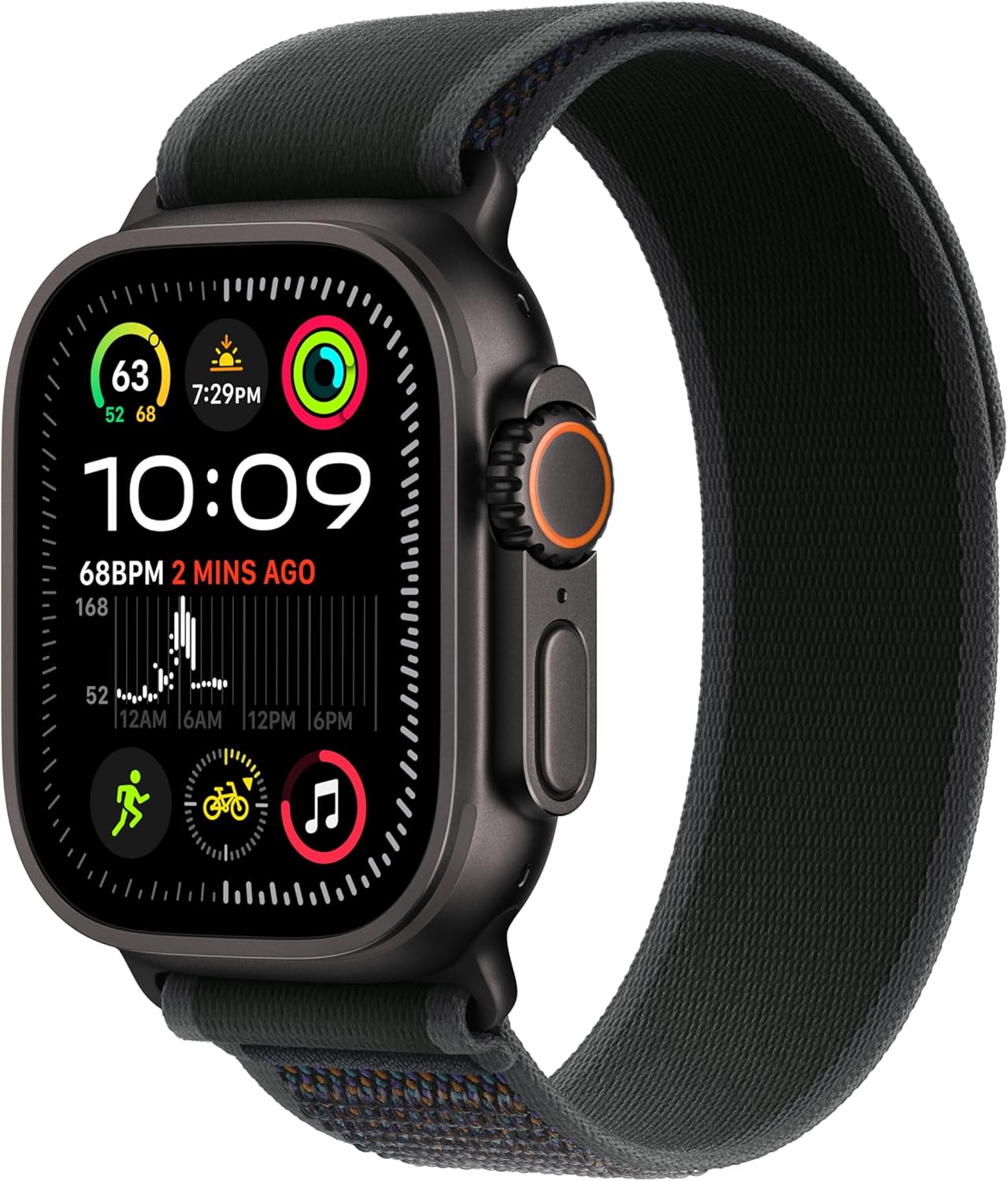 Watch Ultra 2 (GPS+Cellular) 49mm Titanium Case with Black Trail Loop - M/L
