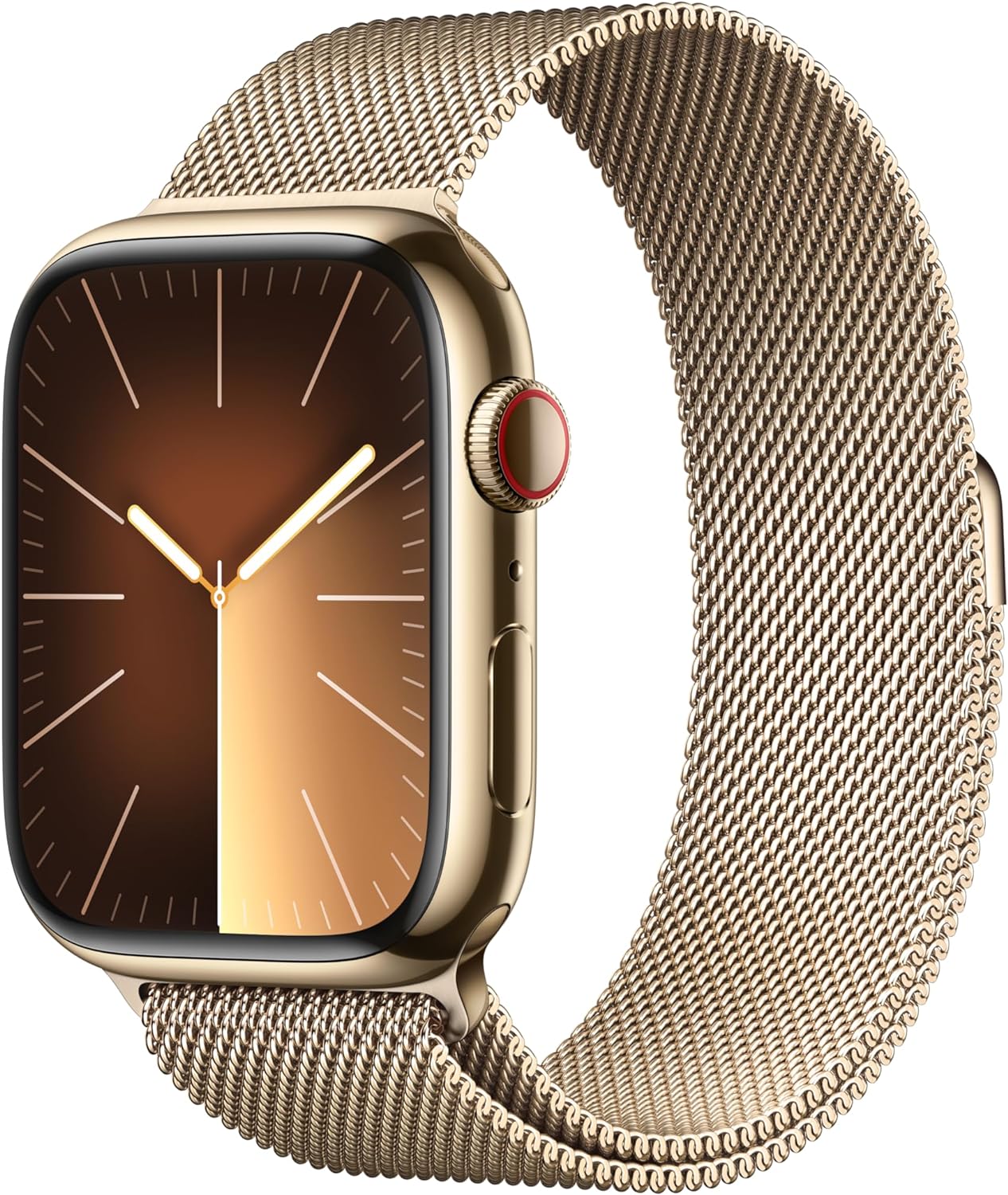 Apple Watch Series 9 (GPS + Cellular) 45mm with Gold Milanese Loop