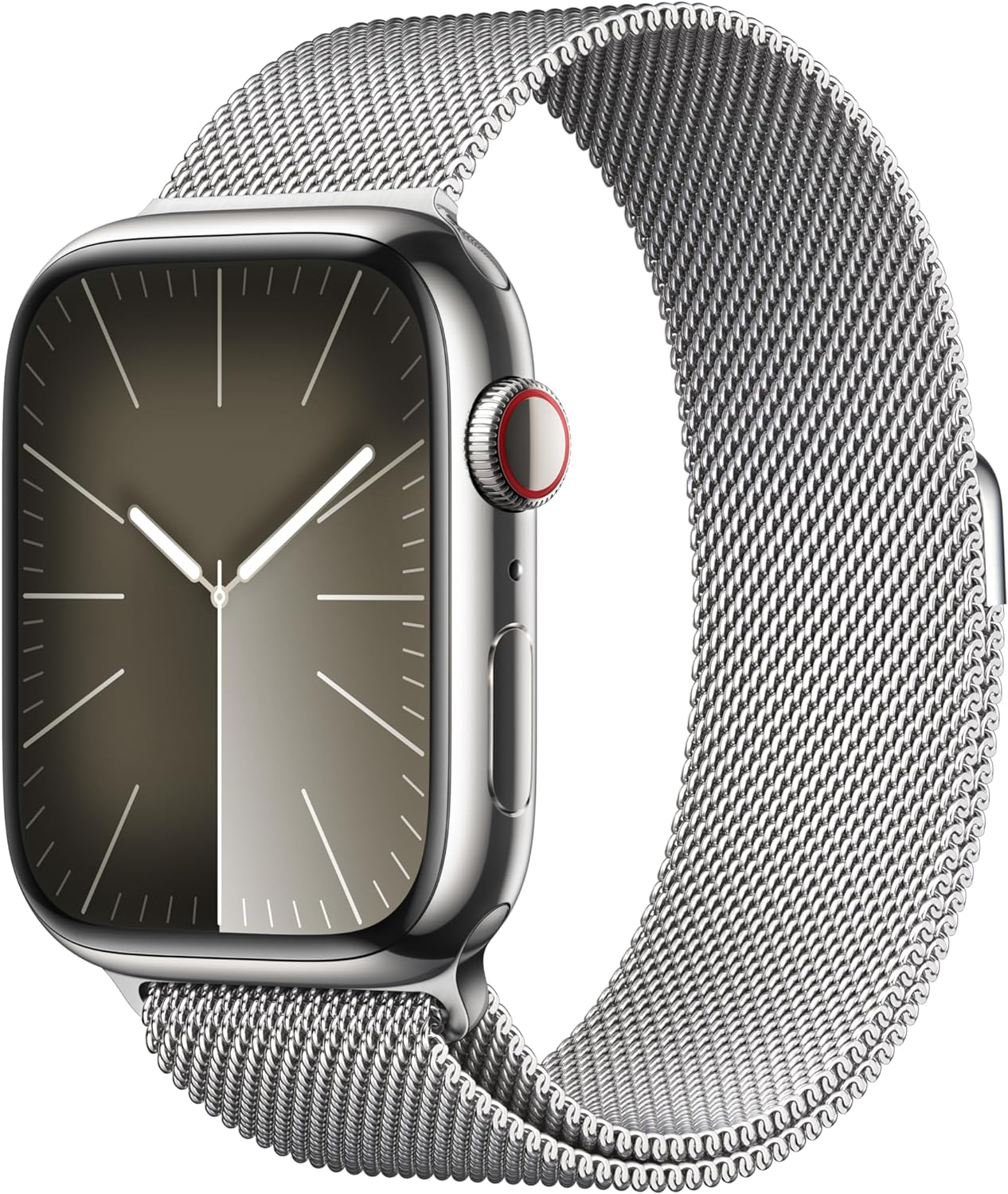 Apple Watch Series 9 (GPS + Cellular) 45mm with Silver Milanese Loop
